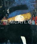 Bildnis einer Frau mit Hut und 250g/m²,Fotopapier-Satin, seidenmatt